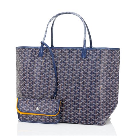 dark blue goyard|navy blue Goyard tote.